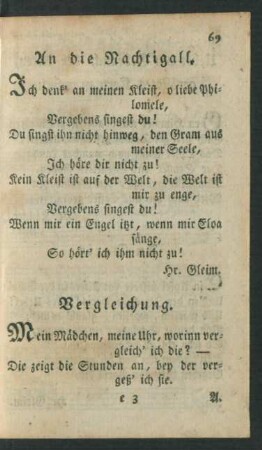 Vergleichung.