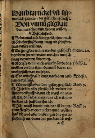 Ein unüberwindtlich Beschirmbüchlein von Haubtartickeln ... der göttlichen geschrifft