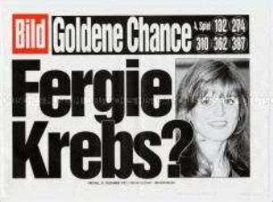 Maueranschlag der "Bild"-Zeitung: "Fergie Krebs?"