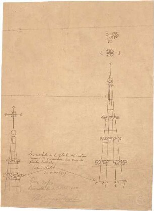 Schmidt, Heinrich von; Brüssel - Laeken (Belgien); Eglise Notre Dame, Portal und Turm - Details