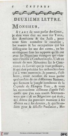 Deuxième lettre