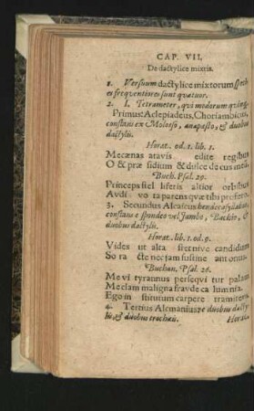 Cap. VII. De dactylice mixtis.