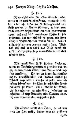 Erinnerung über die edlen Metalle (§. 811)