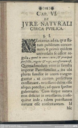 Cap. VI. De Iure Naturali Circa Publica