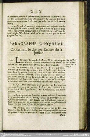 Paragraphe Cinquiéme Concernant le dernier Ressort de la Justice