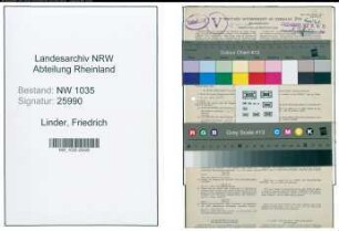 Entnazifizierung Friedrich Linder , geb. 04.01.1881 (Angestellter)