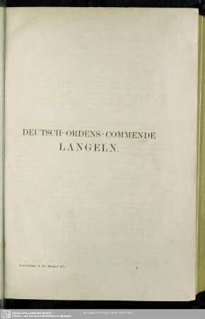 Deutsch-Ordens-Commende Langeln