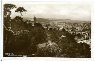 Penig. Blick von der weißen Spitze auf Penig