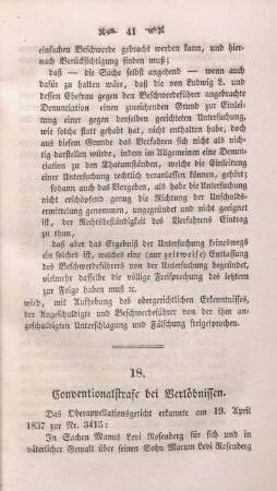 18. Conventionalstrafe bei Verlöbnissen.