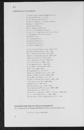 Träger der Bruno-Snell-Plakette