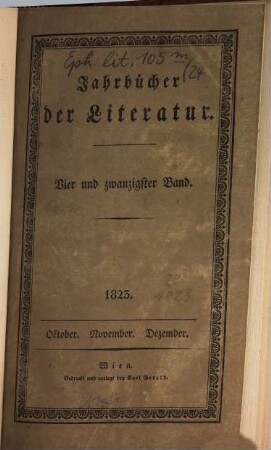 Jahrbücher der Literatur. 24, 24. 1823