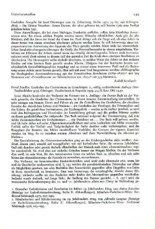 149-150 [Rezension] Moeller, Bernd, Geschichte des Christentums in Grundzügen
