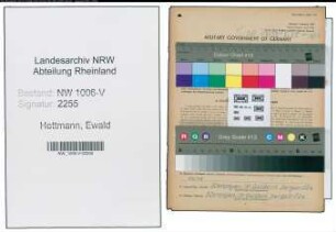 Entnazifizierung Ewald Hettmann , geb. 11.03.1915 (Friseur)