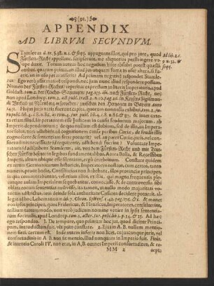 Appendix Ad Librum Secundum.