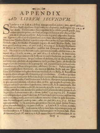 Appendix Ad Librum Secundum.