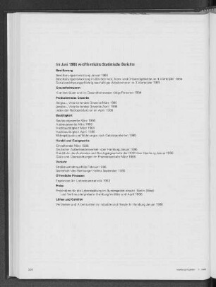 Im Juni 1986 veröffentlichte Statistische Berichte