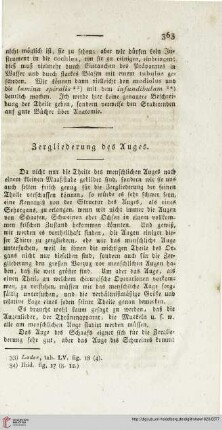 Zergliederung des Auges
