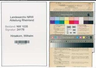 Entnazifizierung Wilhelm Hirsekorn , geb. 05.12.1899 (Bergmann)