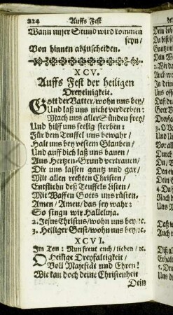 Auffs Fest der heiligen Dreyeinigkeit.
