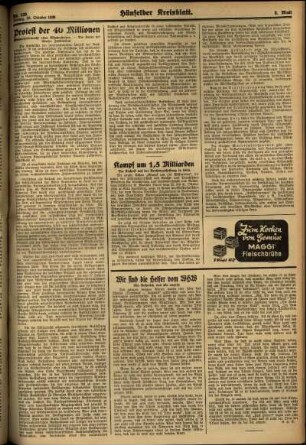 Dritte Ausgabe vom Freitag, den 23. Oktober 1936.