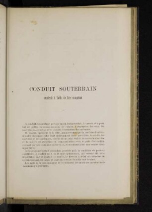 Conduit souterrain construit á l´aide de l´air comprimé