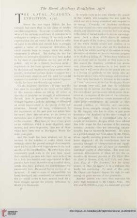 The royal academy exhibition, 1916