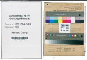 Entnazifizierung Georg Kessen , geb. 30.08.1903 (Chemiefacharbeiter)