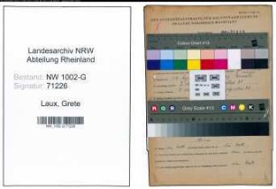 Entnazifizierung Grete Laux, geb. 17.04.1910 (Gastwirtin)
