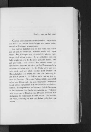 Berlin, den 23. Juli 1907