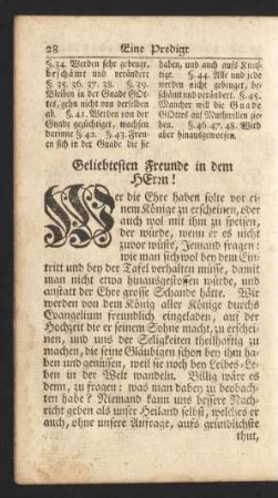 Geliebtesten Freunde in dem Herrn!