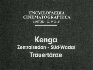 Kenga (Zentralsudan, Süd-Wadai) - Trauertänze