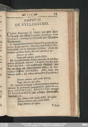 Caput II. De Syllogismo.