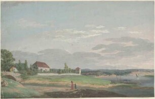 Dresden, Mündung der Prießnitz in die Elbe mit Blick auf Loschwitz