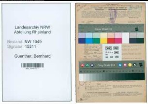 Entnazifizierung Bernhard Guenther , geb. 04.11.1906 (Elektriker)