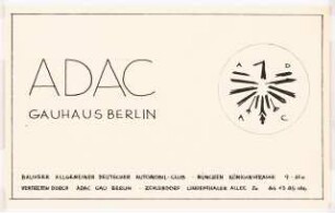 ADAC-Gauhaus, Berlin-Wilmersdorf: Entwurf Baustellenschild