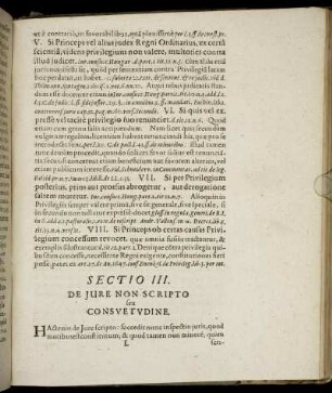 Sectio III. De Jure Non Scripto seu Consuetudine.