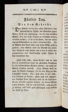 268-272, Fünfter Tag. Von dem Gebethe