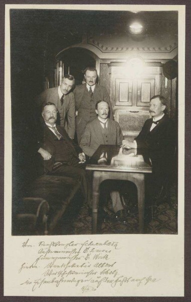 Die deutsche Delegation auf der Fahrt zur Konferenz von Spa [05.07. - 16.07.1920]