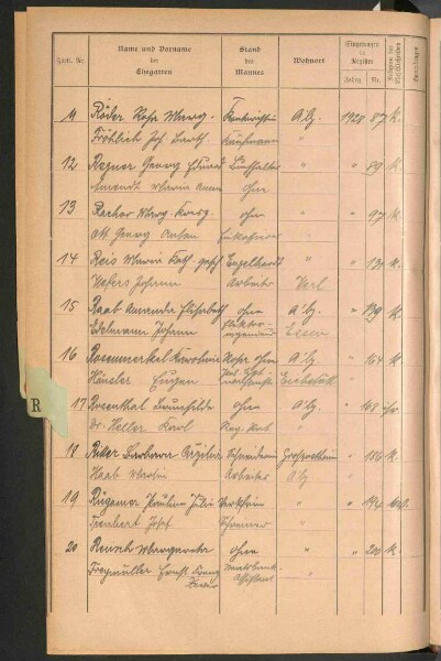 Standesamtsbuch der Stadt Aschaffenburg: Register Eheschließungen 1927 - 1929
