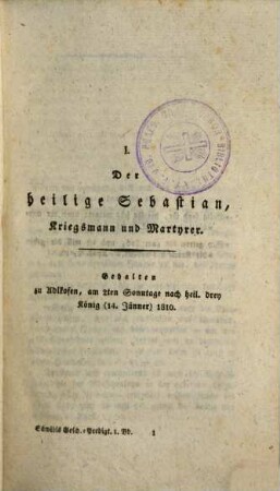 Geschicht-Predigten : ein Erbauungsbuch für christliche Familien, 1