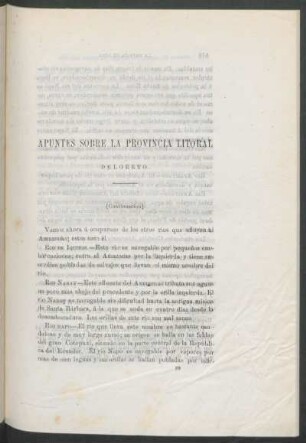 Apuntes sobre la provincia litoral de Loreto. - [Continuación.]