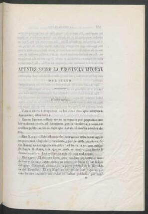 Apuntes sobre la provincia litoral de Loreto. - [Continuación.]