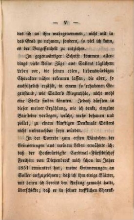 Erinnerungen aus meinem Leben, 2. Der hochselige Bischof Johann Michael von Sailer : m. Sailers Portr.