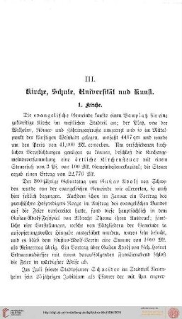 III. Kirche, Schule, Universität und Kunst
