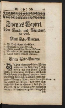 Zweytes Capitel. Von Frucht und Würckung der Buß