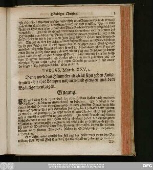 Textus. Matth. XXV, 1.
