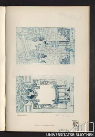 13. Dekorative Wandmalerei . - Monumentale Portal-Architektur.