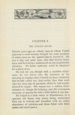 Chapter I. The Judge's house