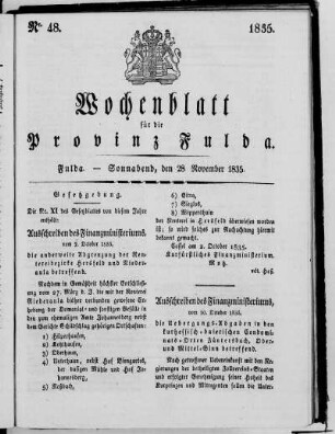 Nr. 48, Ausgabe vom 28. November 1835