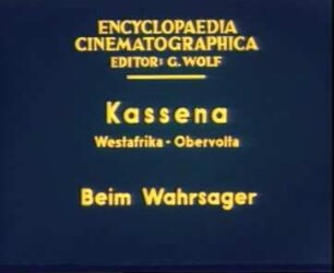 Kassena (Westafrika, Obervolta) - Beim Wahrsager